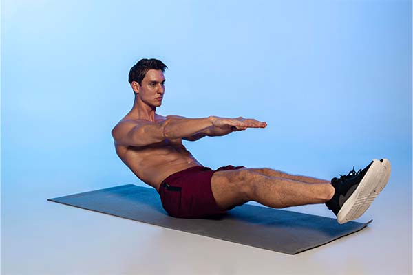 man training  for six pack abs