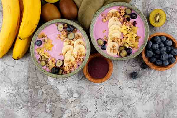 Delicious acai bowl arrangement