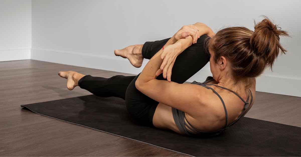 Woman doing yogasan