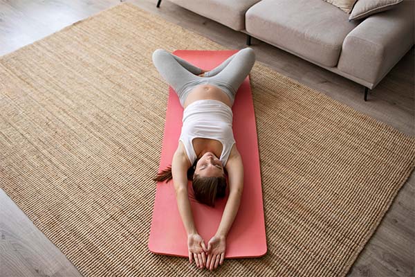 Woman doing pregnancy exercises