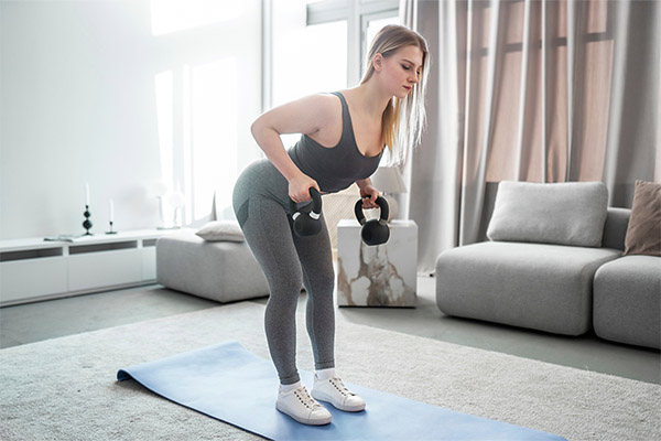woman training